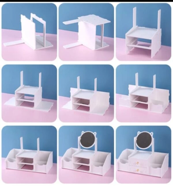 JOYERO ORGANIZADOR DE MAQUILLAJE CON ESPEJO - Imagen 5