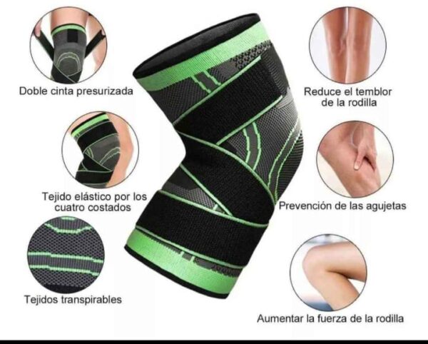 RODILLERAS x2 ORTOPEDICA, DEPORTIVA CON CORREAS AJUSTABLES - Imagen 2